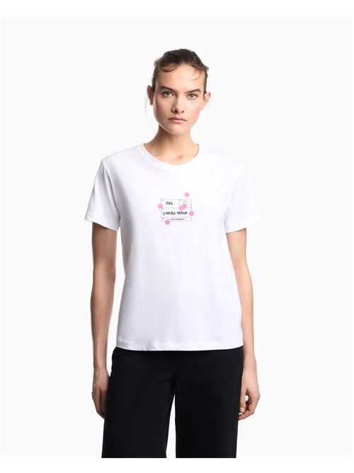 ASV Organic Jersey T-Shirt with Print and Polka Dots Emporio Armani | EW003593 AF12597.U0002